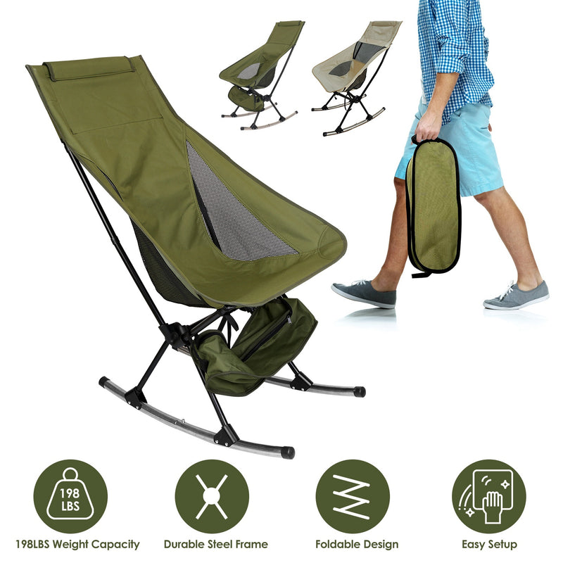 Portable Camping Rocker – Oxford Fabric and 2-in-1 Bag