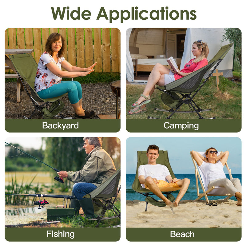 Portable Camping Rocker – Oxford Fabric and 2-in-1 Bag