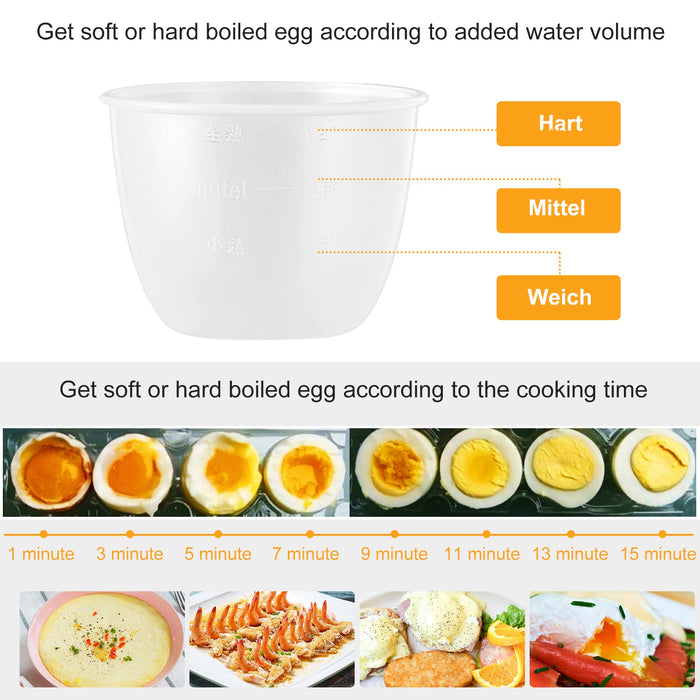 Electric Egg Cooker – 7 Eggs, Automatic Shut-off and Steamer