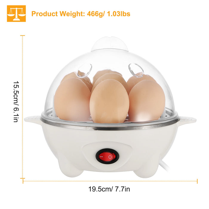 Electric Egg Cooker – 7 Eggs, Automatic Shut-off and Steamer