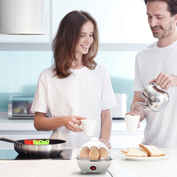 Electric Egg Cooker – 7 Eggs, Automatic Shut-off and Steamer