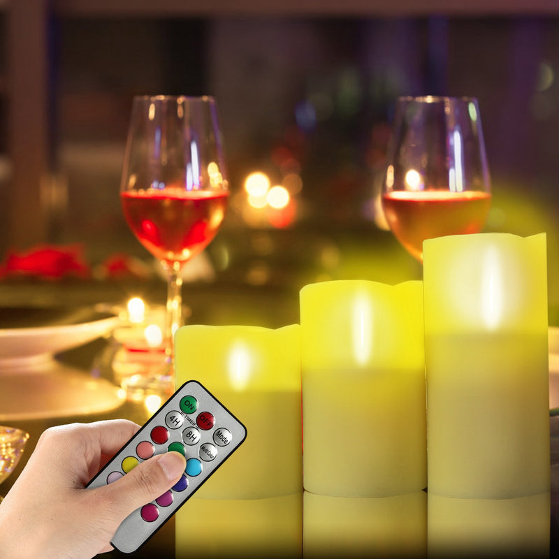 6-Piece Flameless Votive Candles, Wireless Battery-Operated LED Flickering Candles with Remote Control Timer