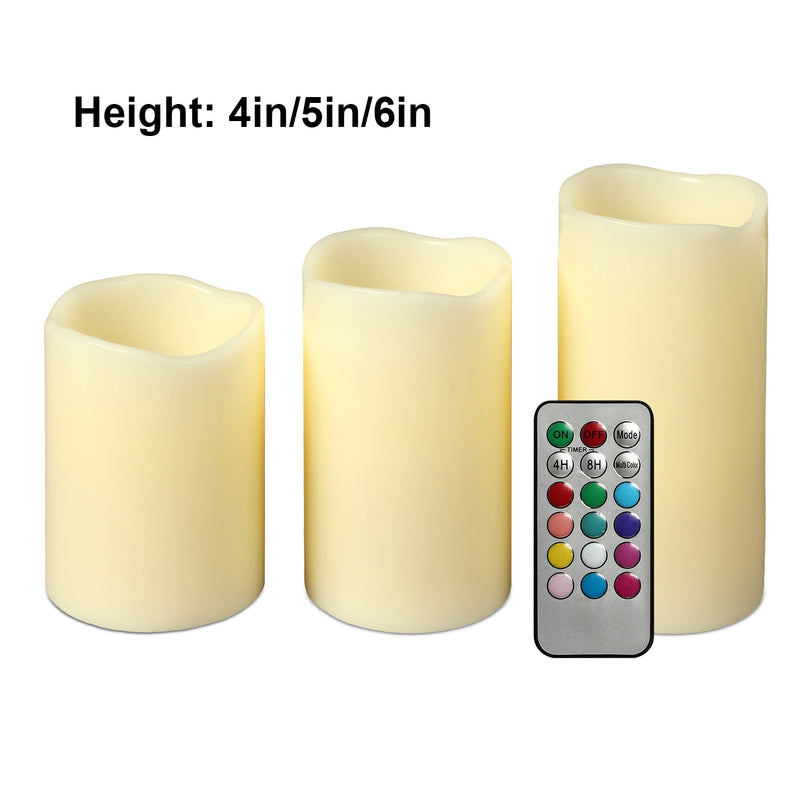 6-Piece Flameless Votive Candles, Wireless Battery-Operated LED Flickering Candles with Remote Control Timer