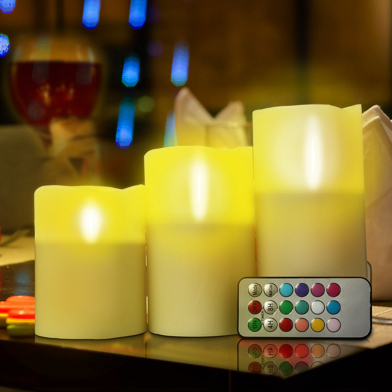 6-Piece Flameless Votive Candles, Wireless Battery-Operated LED Flickering Candles with Remote Control Timer