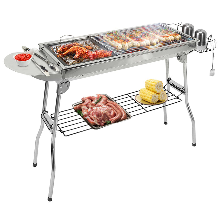 Compact Camping Grill – Foldable BBQ Grill for Picnics and Outdoor Cooking