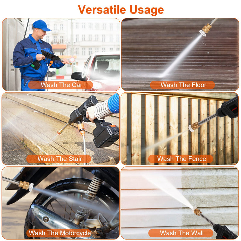 Cordless High-Pressure Washer – 12000mAh, 363 PSI for Cars and Outdoor Use