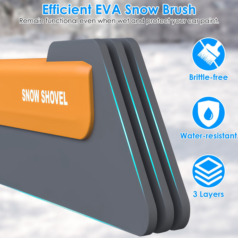 3-in-1 Telescopic Shovel with Brush and Ice Scraper