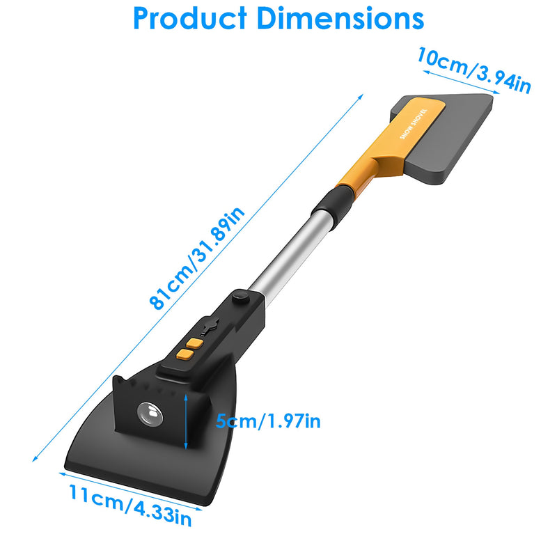 3-in-1 Telescopic Shovel with Brush and Ice Scraper