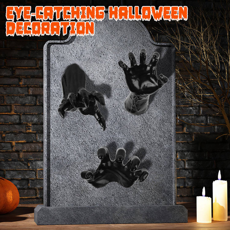 Halloween Decoration - 3 Spooky Hands with LED Candles