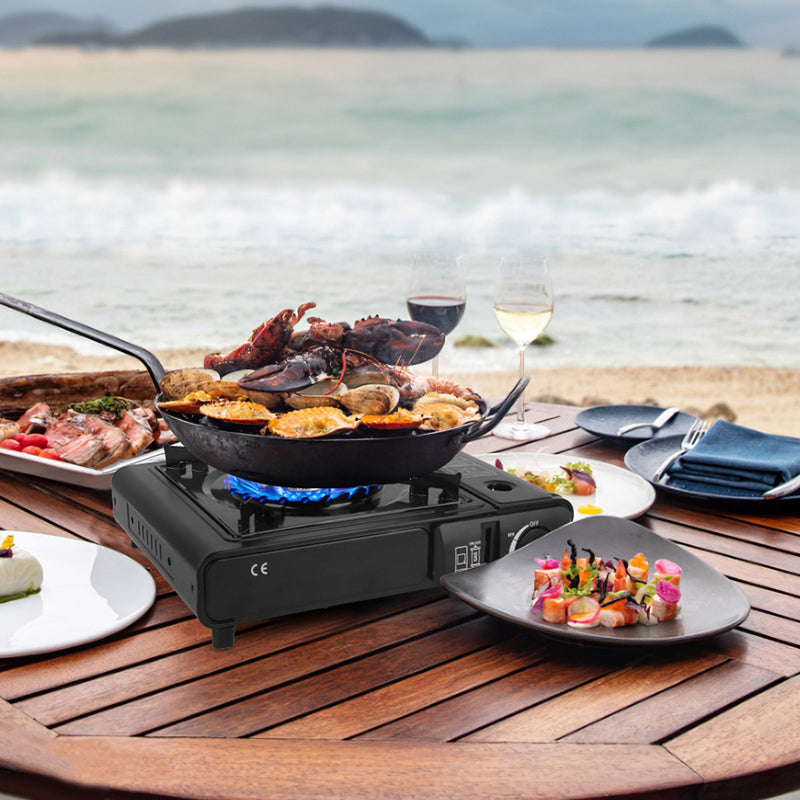 Portable Butane/Propane Stove – 8000 BTU with Piezo Ignition