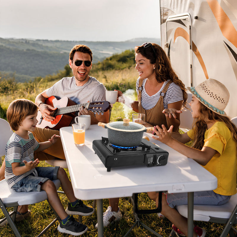 Portable Butane/Propane Stove – 8000 BTU with Piezo Ignition