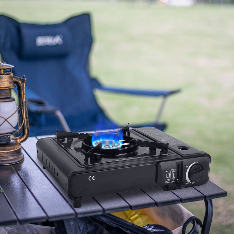Portable Butane/Propane Stove – 8000 BTU with Piezo Ignition