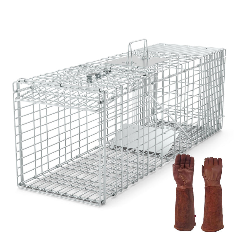 Galvanized Bamboo Humane Trap Cage – Extendable and Foldable