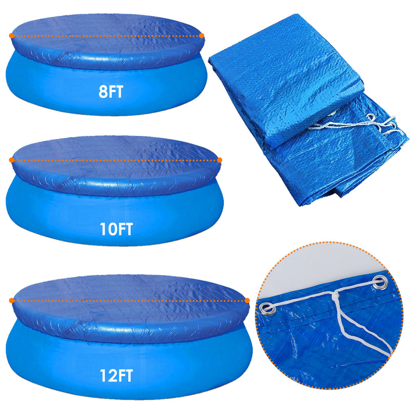 PE Swimming Pool Cover – 8/10/12 Foot Waterproof
