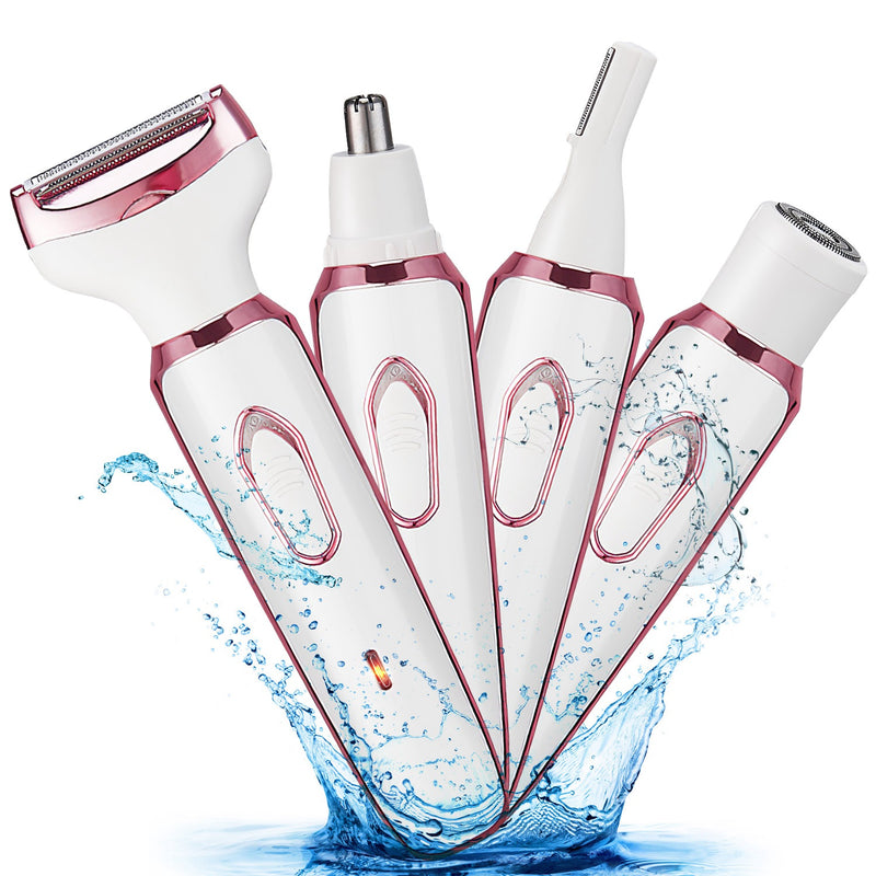 4-in-1 Electric Epilator for Women – USB Rechargeable, Waterproof, and Painless Shaver