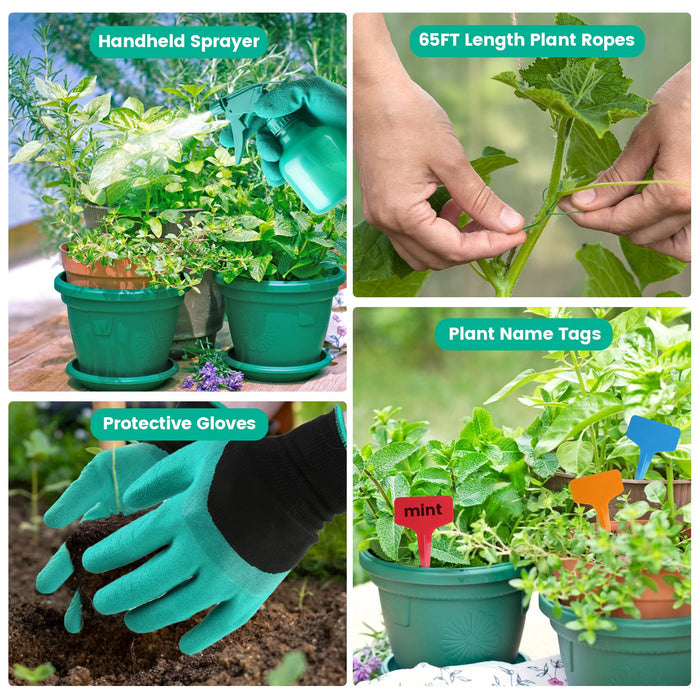 13-Piece Gardening Tool Set - Aluminum Alloy with Organizer Bag