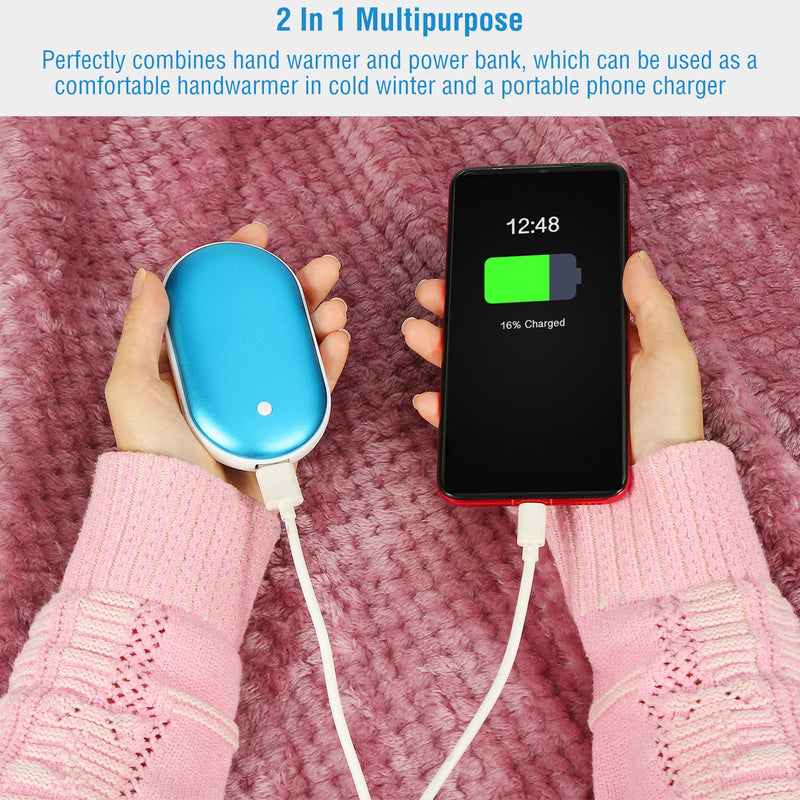 5000mAh Portable Hand Warmer – Double Sided and Power Bank