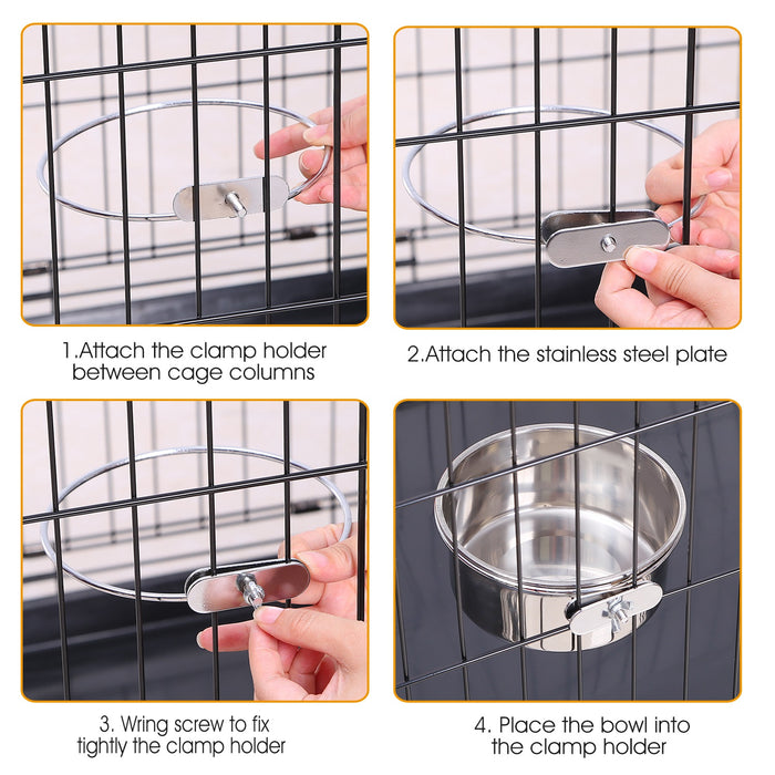 Stainless Steel Cage Feeder – With Clamp Holder