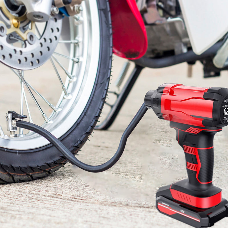 Portable Air Compressor – 150 PSI Cordless Tire Inflator for Car, Motorcycle, and Bicycle