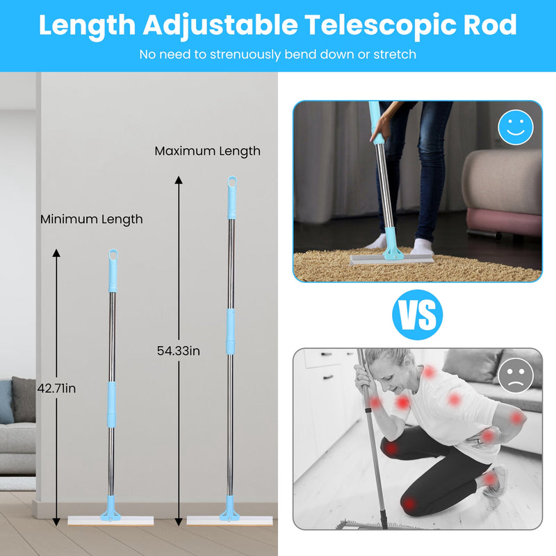 Dog and Cat Hair Remover – Telescopic Rake for Carpets, Clothes, and Upholstery