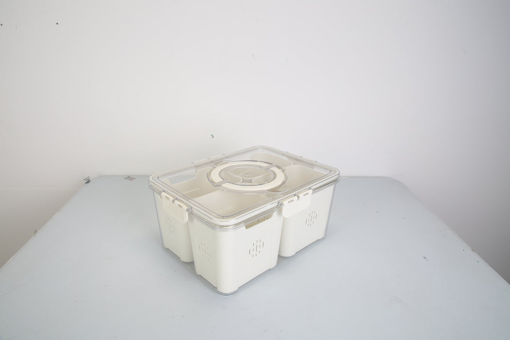 Set of 2 Food Containers with Strainers – 8 Baskets, Airtight Lid, and Large Capacity