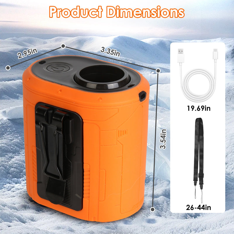 Wireless Waist Fan - 5-in-1 with Flashlight and 1000mAh Battery