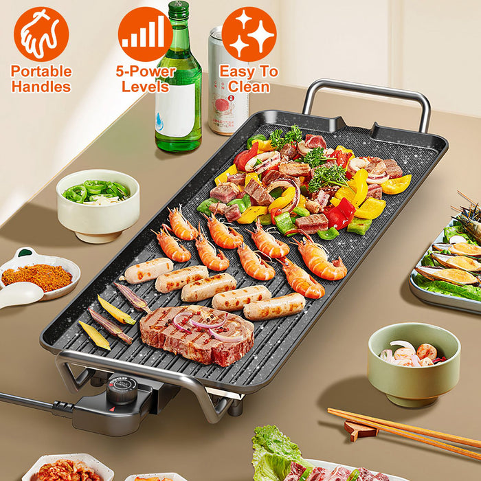 Portable Electric Grill – 1500W with 5 Temperature Settings
