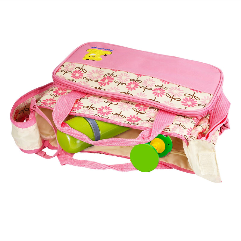 Multifunctional Diaper Bag – 5 Pieces with Changing Pad and Organizer Bags