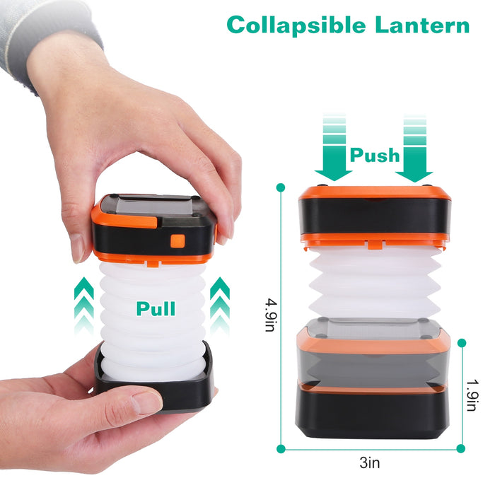 Solar Camping Lantern – Portable Folding with Rechargeable LED Light