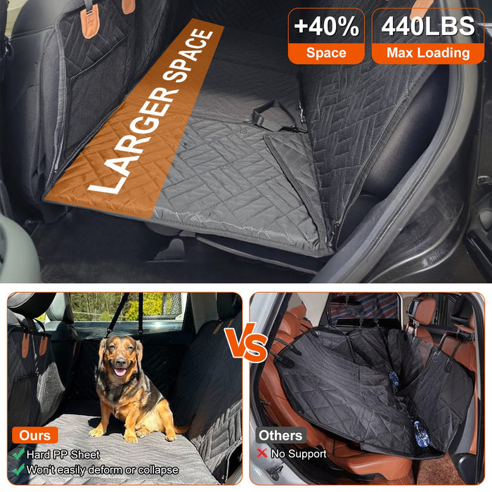 Rear Pet Seat Cover – Waterproof Hammock with Storage Pocket