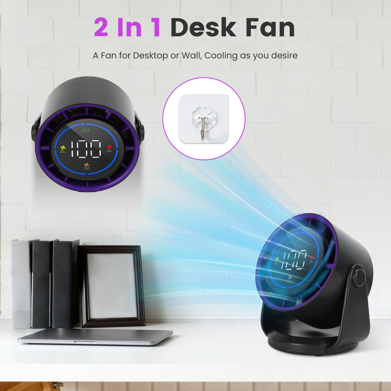 Portable Desk Fan – Rechargeable with Tilt Angle for Home and Office
