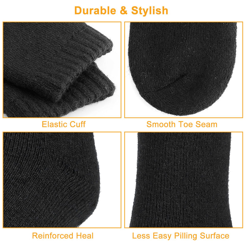 Men's Thermal Socks – 3 Pairs Pack, Soft and Breathable Fleece Lining