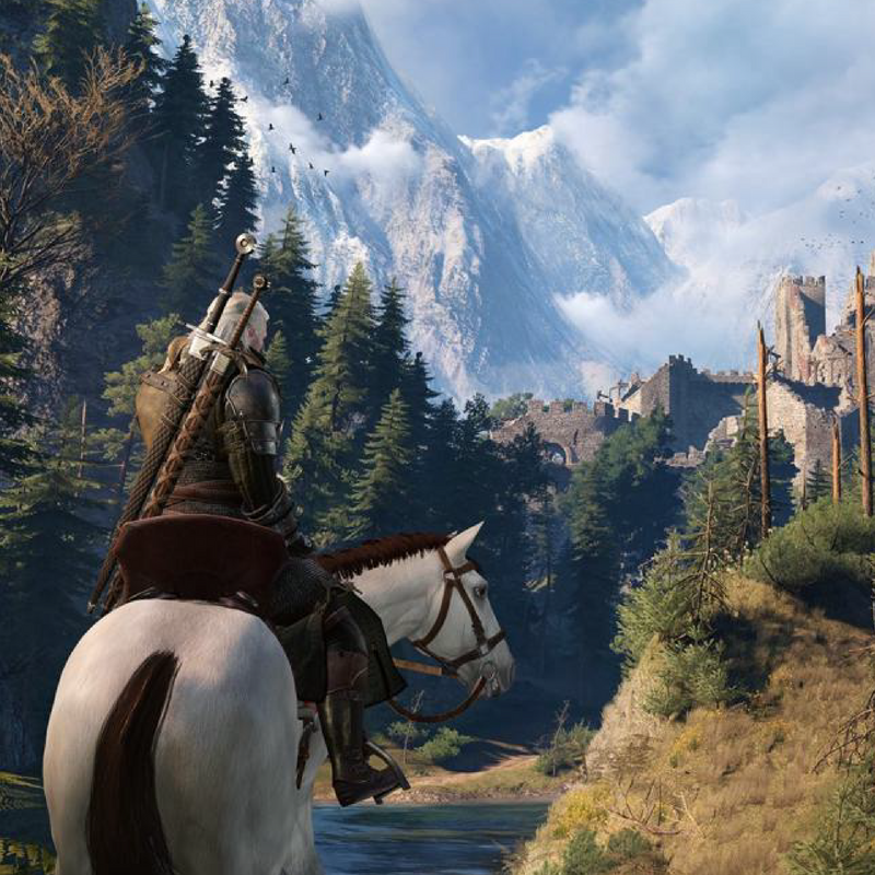 Imagen del videojuego The Witcher 3 Wild Hunt para PlayStation 5, con portada y arte del juego en la caja de PS5.