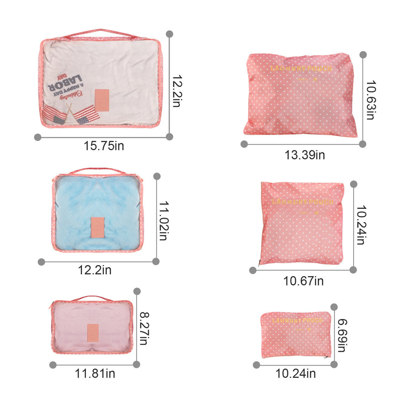 9-Piece Luggage Organizers - Waterproof Storage Bags for Clothes and Lingerie