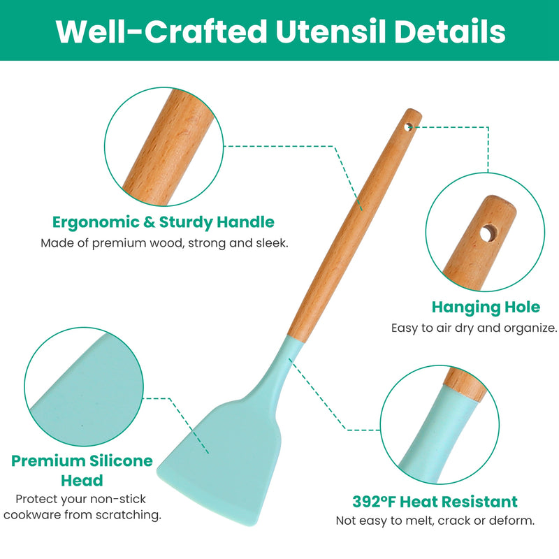 Complete Kitchen and Baking Utensil Set – 35 Pieces with Utensil Holder
