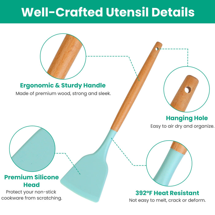 Complete Kitchen and Baking Utensil Set – 35 Pieces with Utensil Holder