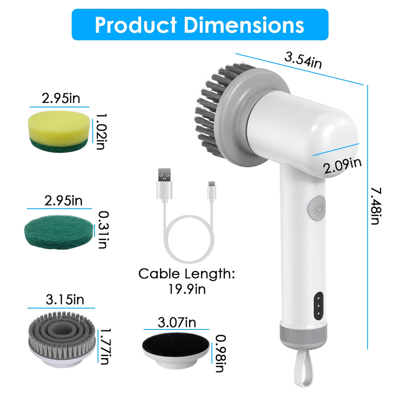 3-in-1 Portable Electric Cleaning Brush