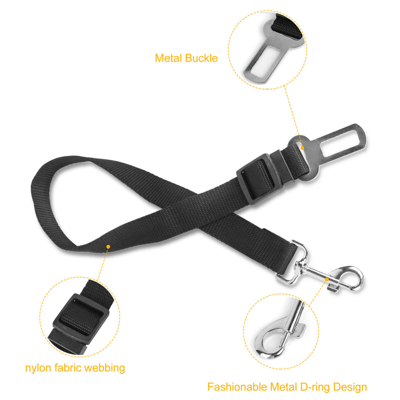 Vehicle Safety Leash – 2 Adjustable Pieces for Pets