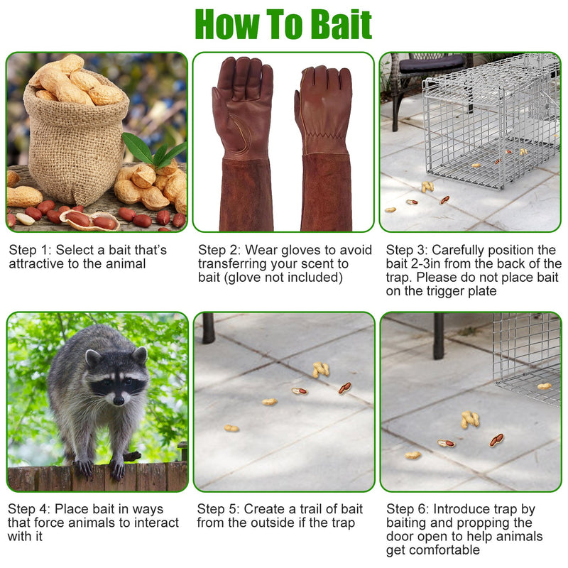 Galvanized Bamboo Humane Trap Cage – Extendable and Foldable