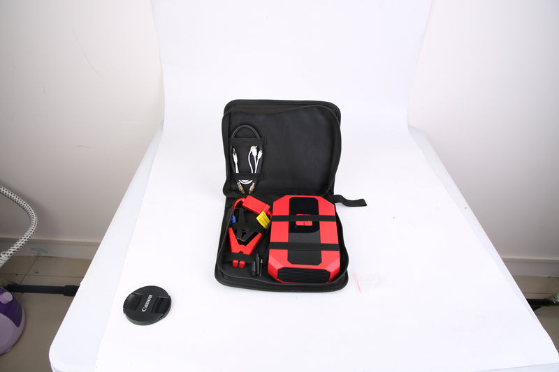 Battery Charger and Compressor - Car Jump Starter with Power Bank and Digital Control