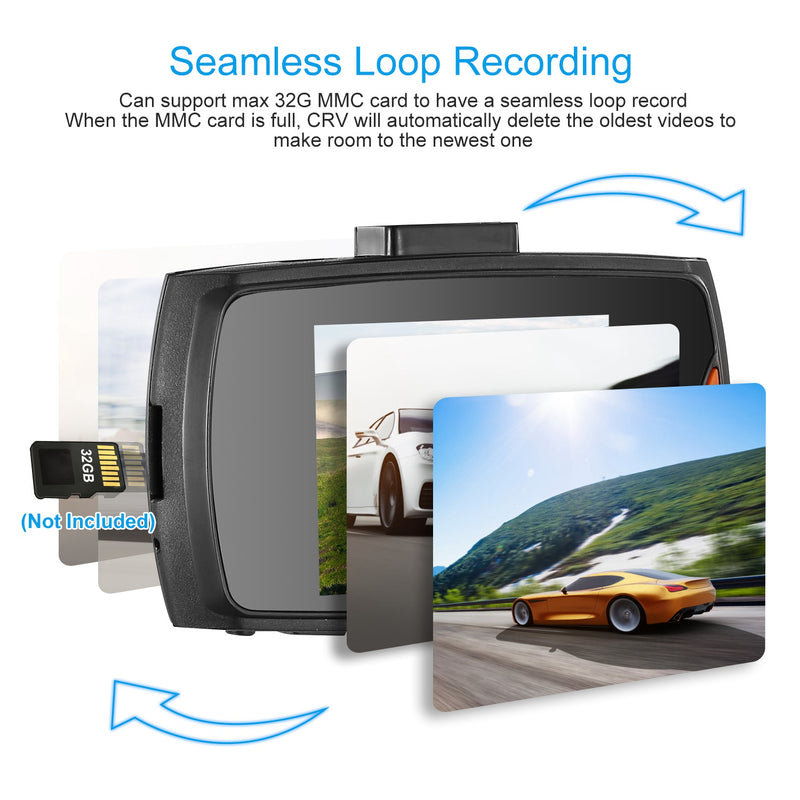 Car Video Recorder – Full HD 1080P with Night Vision and Loop Recording
