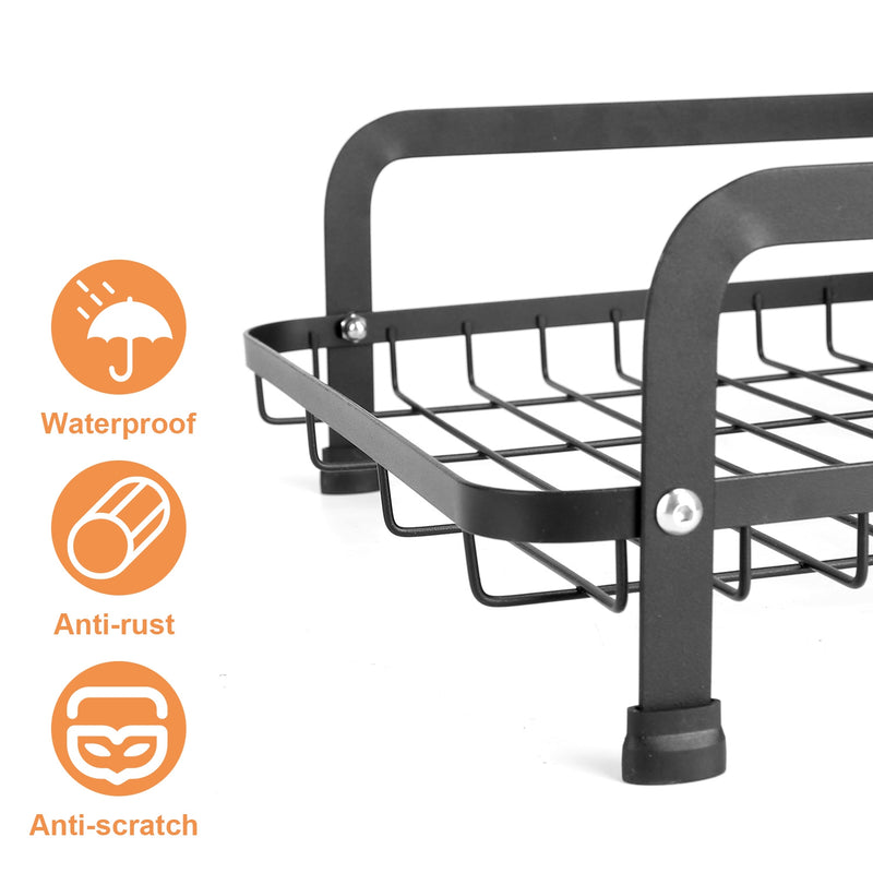 Dish and Utensil Organizer for Kitchen – Compact Rust-Proof Drainer