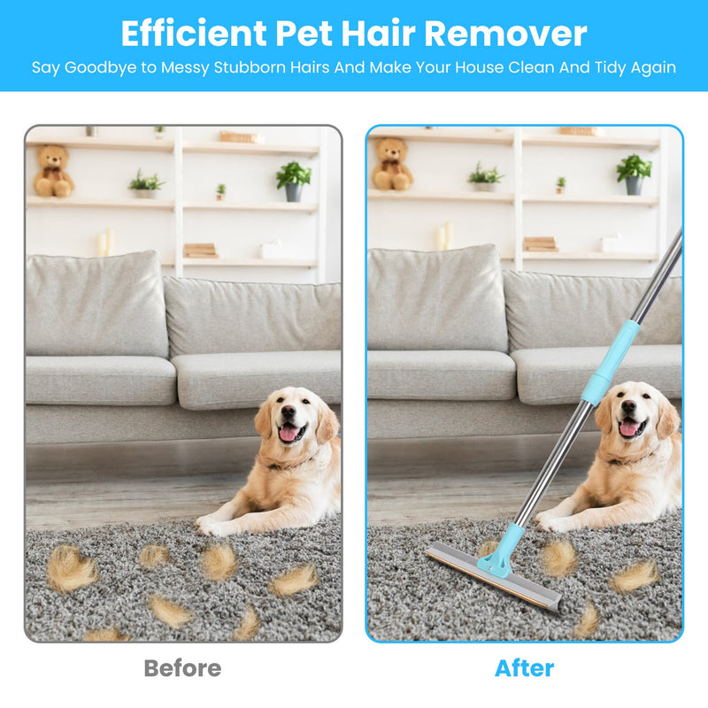 Dog and Cat Hair Remover – Telescopic Rake for Carpets, Clothes, and Upholstery