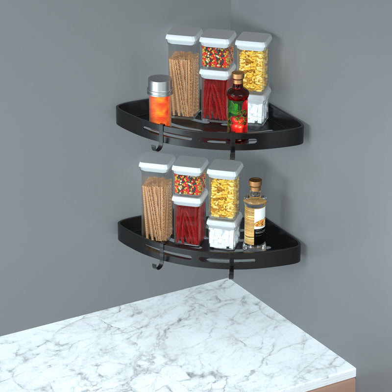 Corner Shower Caddy – 2-Tier Space Aluminum