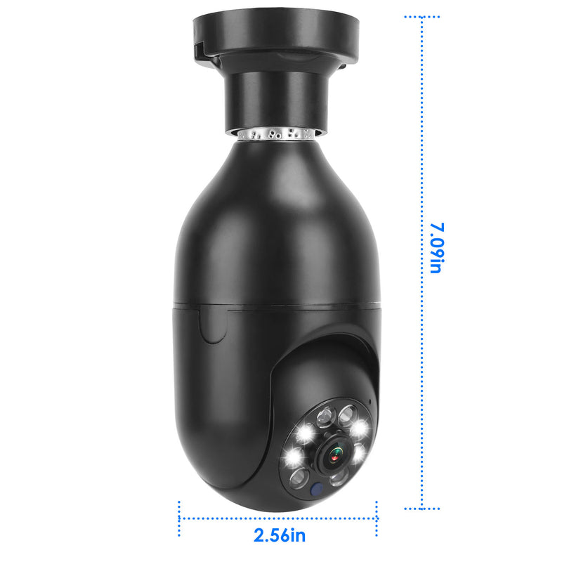 Light Bulb Security Camera - Full HD 1080P with Night Vision and Microphone