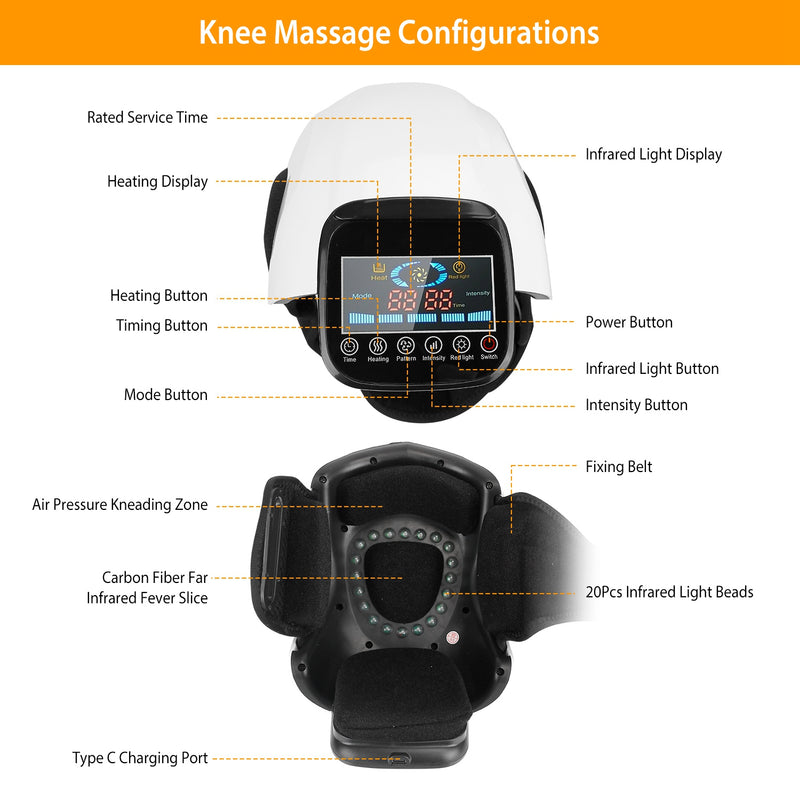 Multifunctional Knee Massager – Infrared Heat, Vibration, and Air Pressure