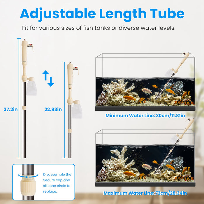 Electric Aquarium Vacuum Cleaner – Adjustable Multifunctional Kit