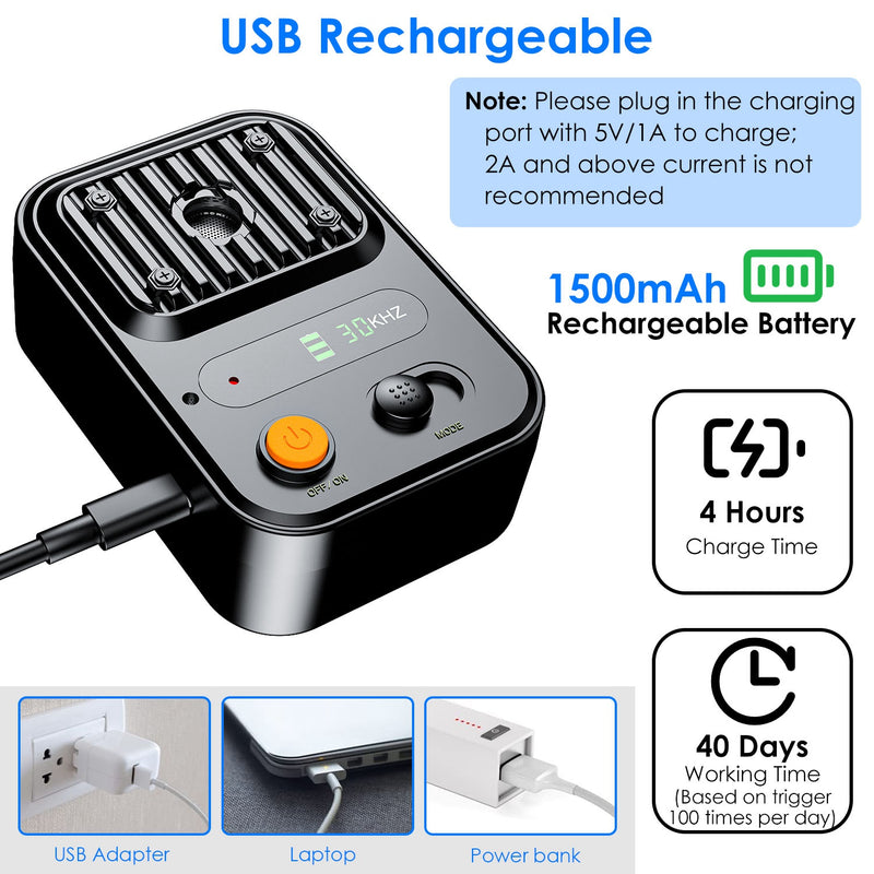 Portable Anti-Barking Device - IPX4 Waterproof, 32.8ft Detection and 3 Frequencies