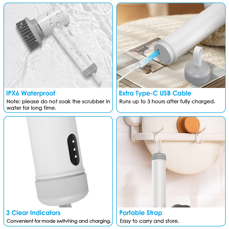 3-in-1 Portable Electric Cleaning Brush