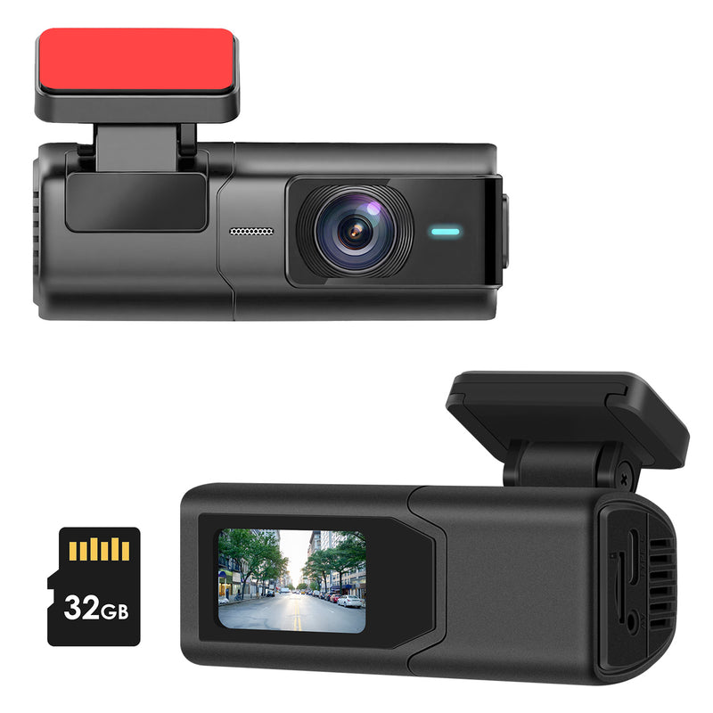Front Car Camera – 2K HD with IPS Screen, Loop Recording, and 32GB Card